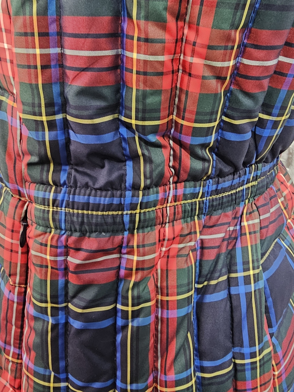 Talbots Women Down Blend Fill Plaid Macbeth Tartan Puffer Vest - Picture 9 of 16